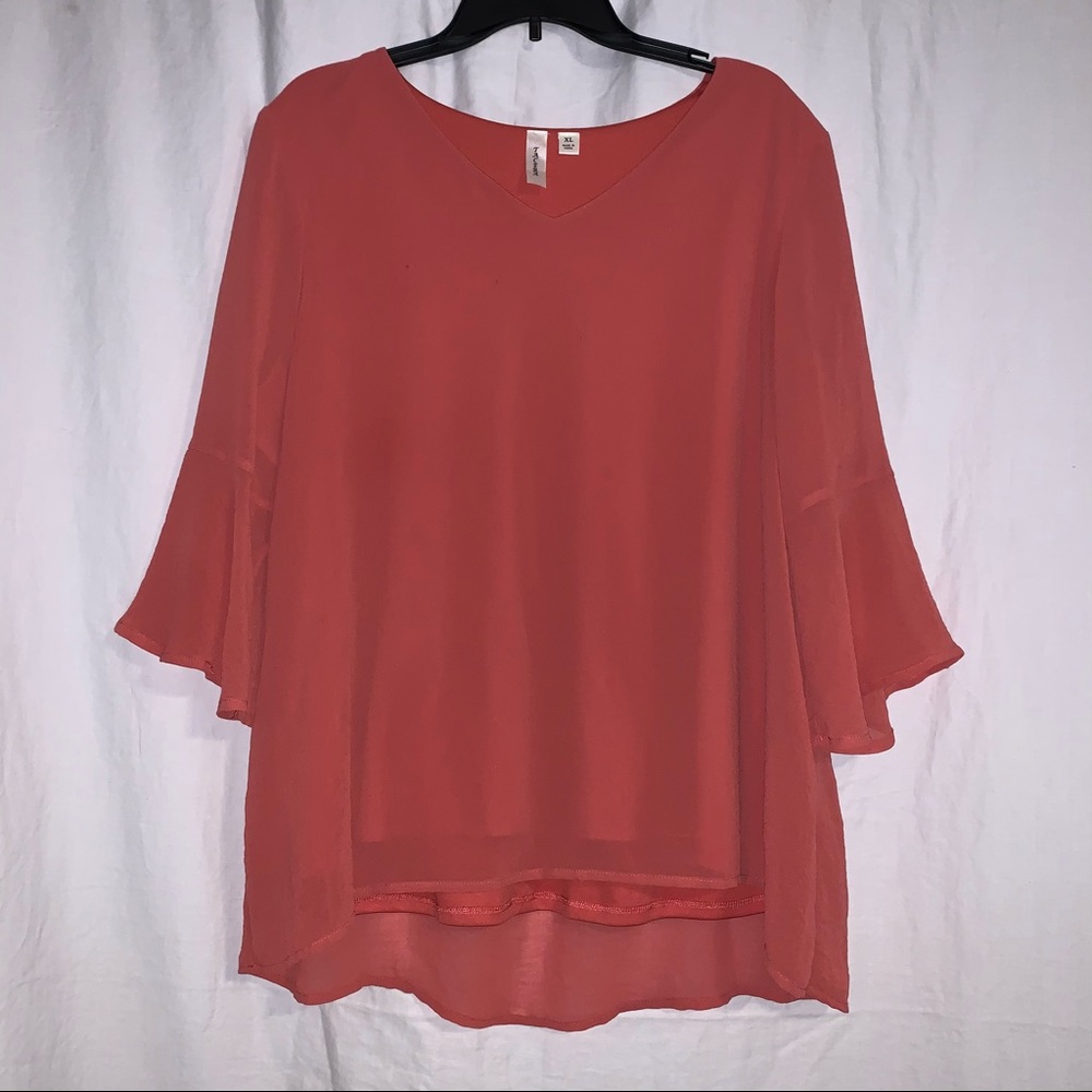Coral Flowy Top